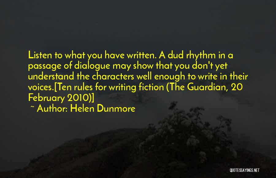 Creative Flow Quotes By Helen Dunmore