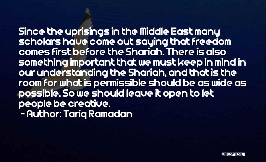 Creative Freedom Quotes By Tariq Ramadan