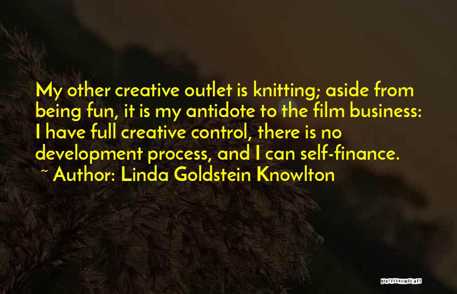 Creative Outlet Quotes By Linda Goldstein Knowlton