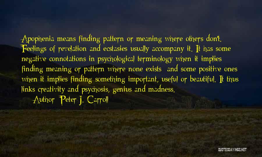 Creativity And Madness Quotes By Peter J. Carroll