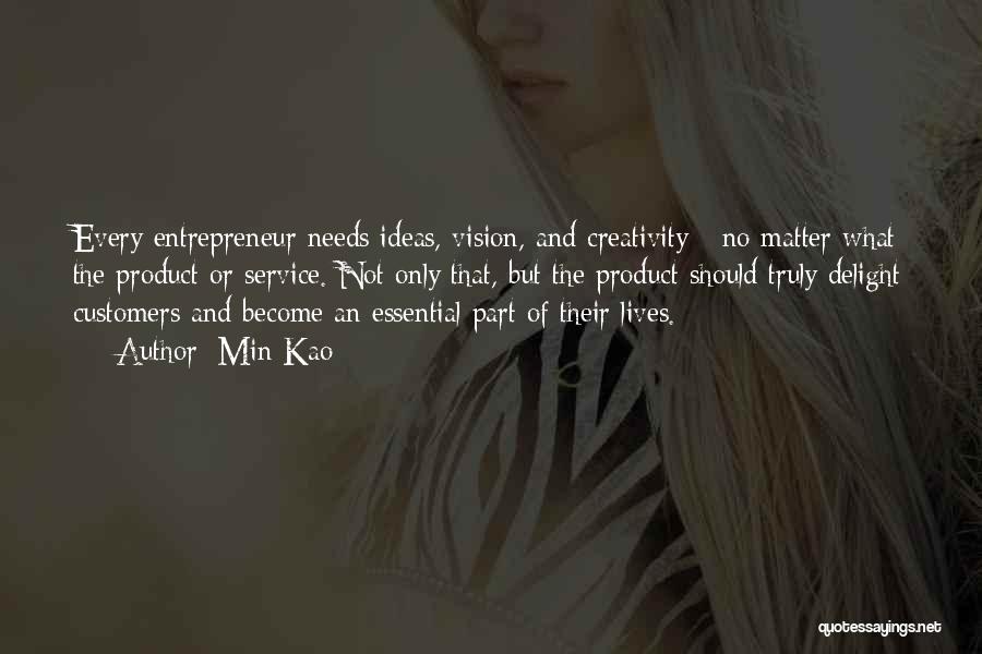 Creativity Of Entrepreneur Quotes By Min Kao