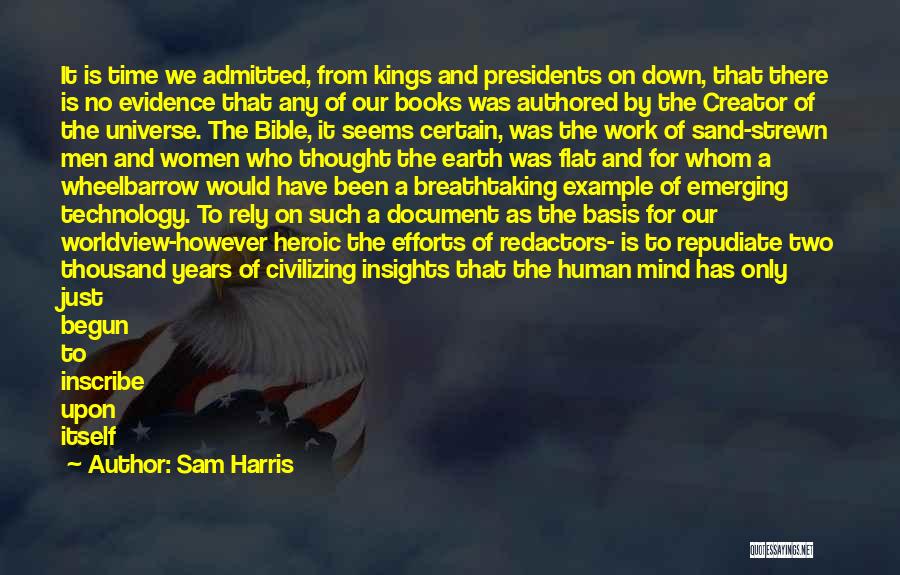 Creator Bible Quotes By Sam Harris