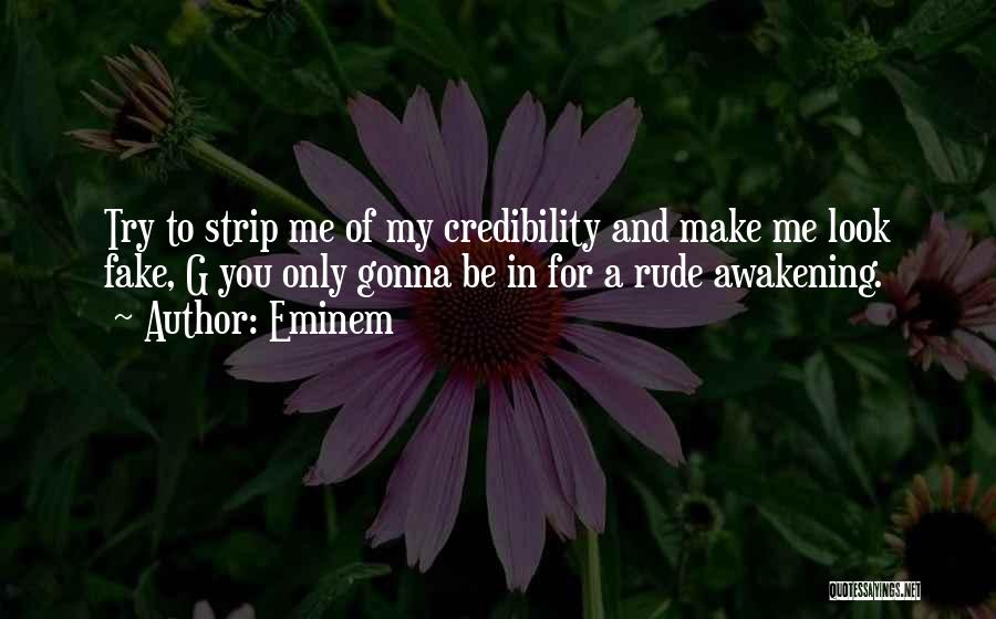 Credibility Quotes By Eminem