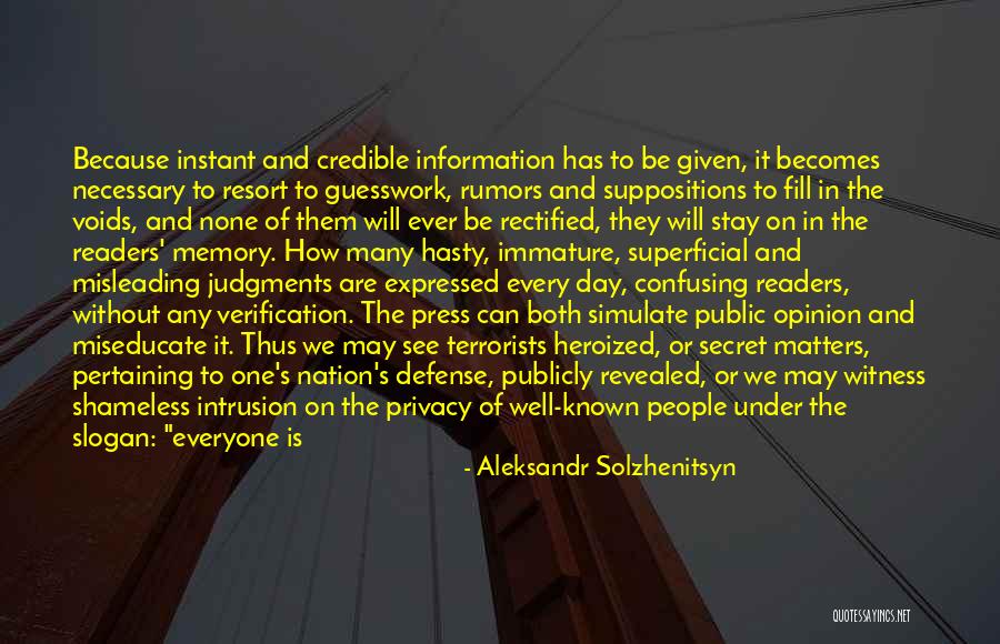 Credible Quotes By Aleksandr Solzhenitsyn