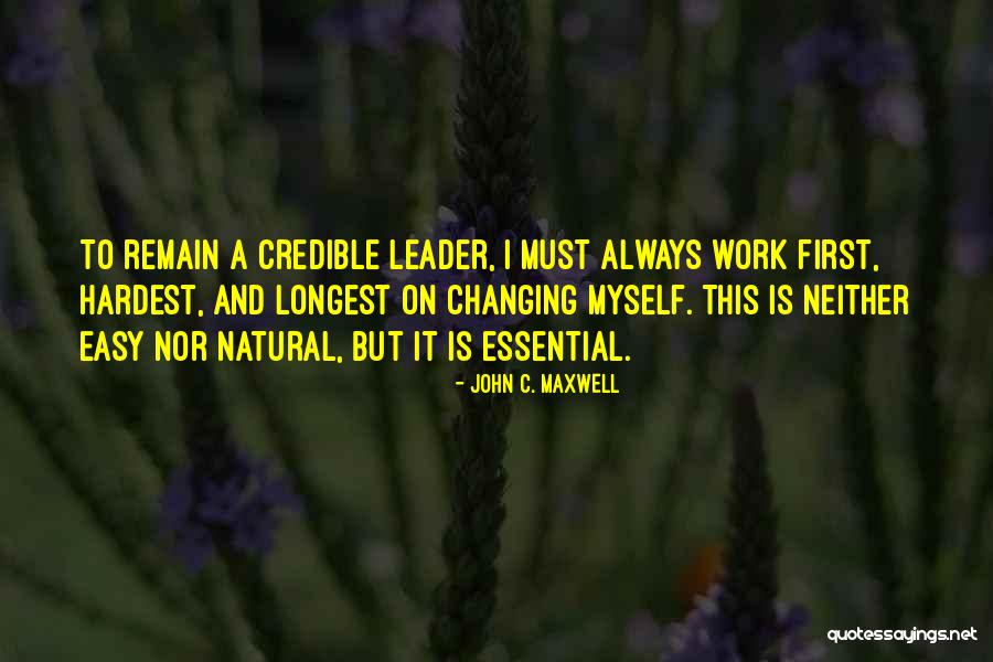 Credible Quotes By John C. Maxwell