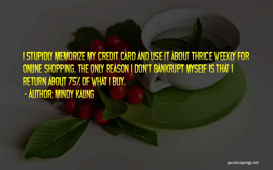 Credit Card Shopping Quotes By Mindy Kaling