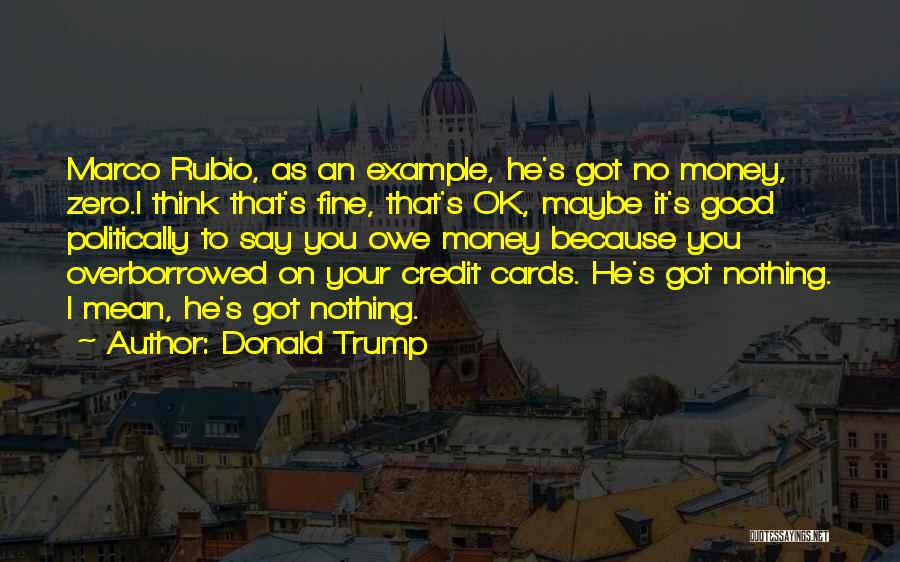 Credit Money Quotes By Donald Trump