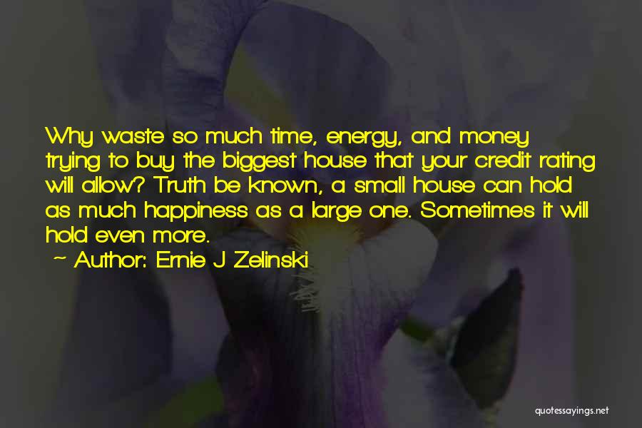 Credit Money Quotes By Ernie J Zelinski