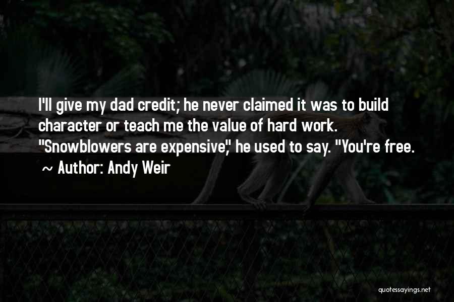 Credit Quotes By Andy Weir