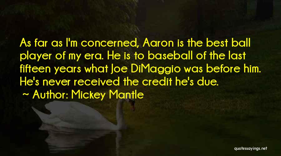 Credit Quotes By Mickey Mantle