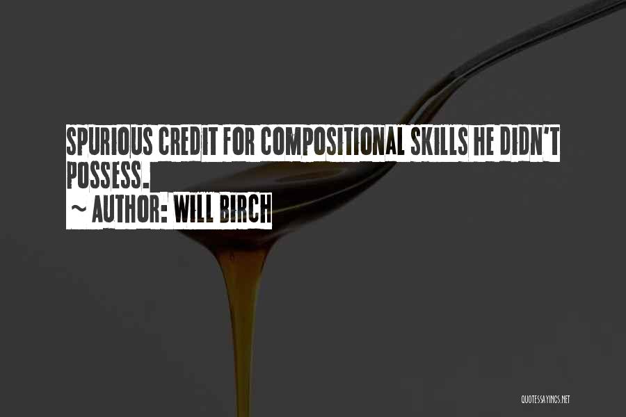 Credit Quotes By Will Birch