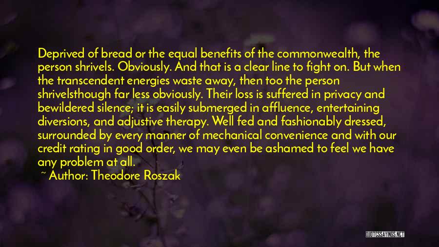Credit Rating Quotes By Theodore Roszak