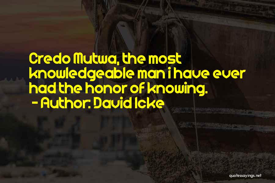 Credo Mutwa Quotes By David Icke