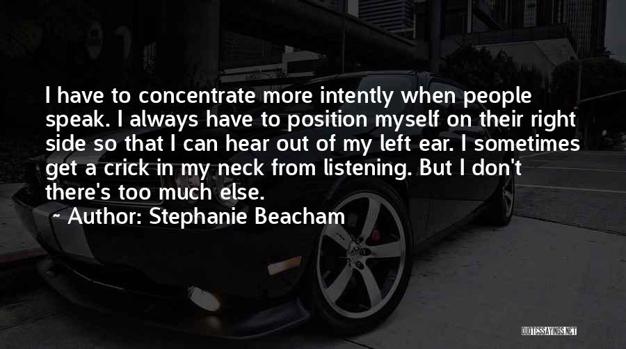 Crick In Neck Quotes By Stephanie Beacham