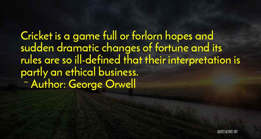 Cricket Game Quotes By George Orwell