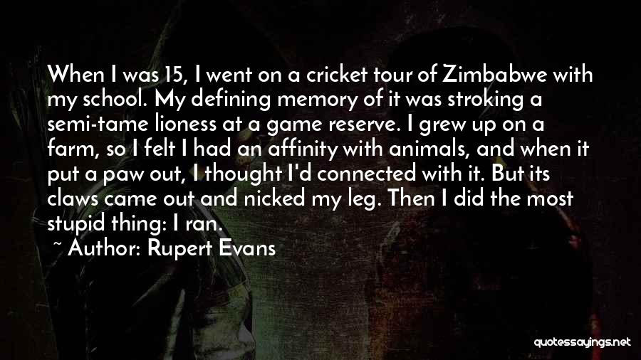 Cricket Game Quotes By Rupert Evans