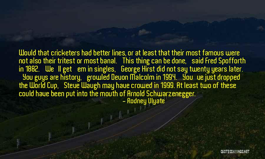 Cricket World Cup Quotes By Rodney Ulyate