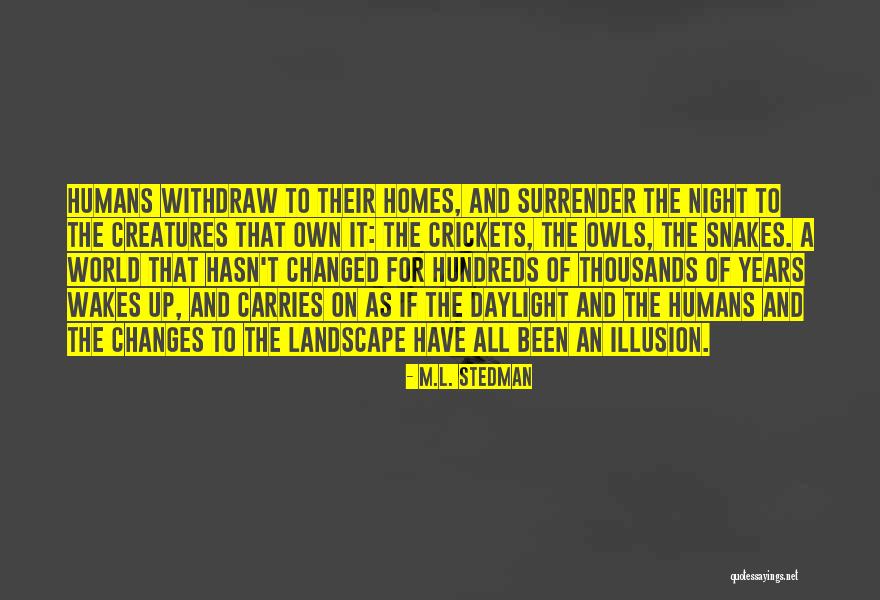 Crickets At Night Quotes By M.L. Stedman Crickets At Night Quotes By M.L. Stedman