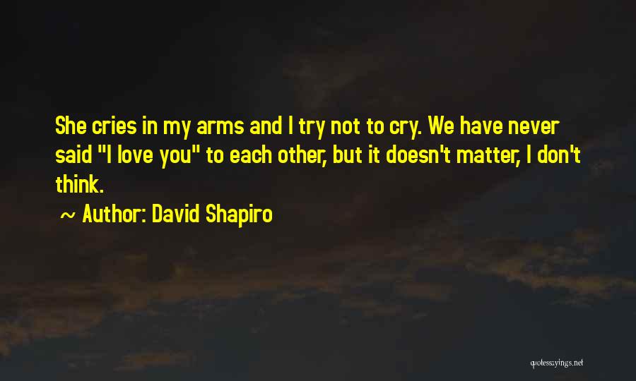 Cries Quotes By David Shapiro