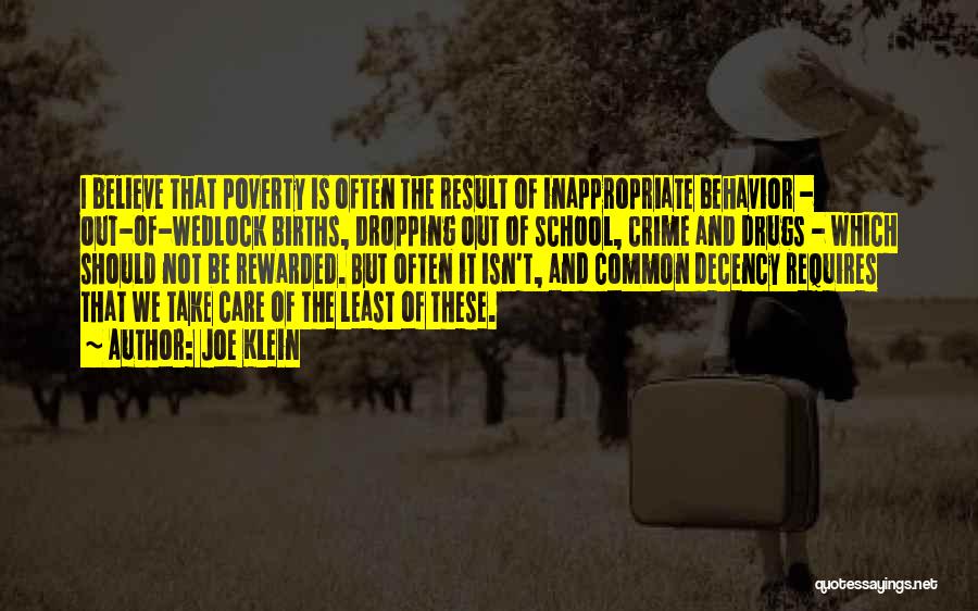 Crime And Poverty Quotes By Joe Klein