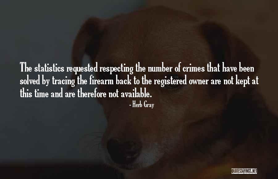 Crime Statistics Quotes By Herb Gray