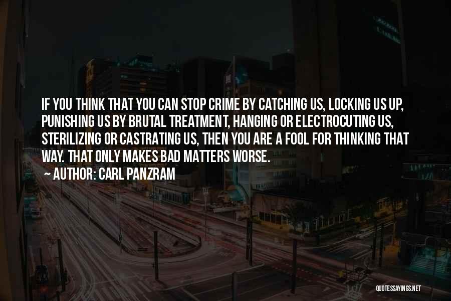 Crime Stop Quotes By Carl Panzram