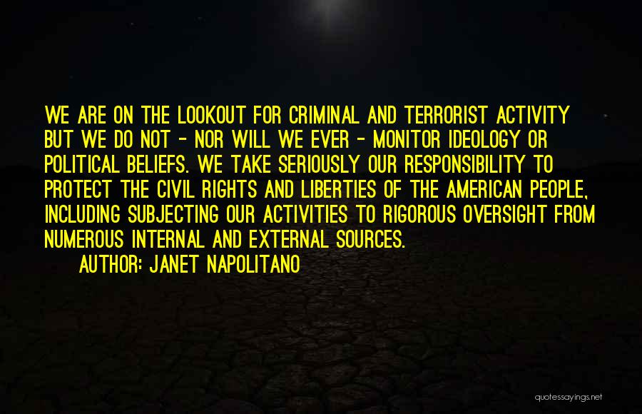 Criminal Activities Quotes By Janet Napolitano