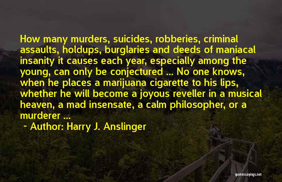 Criminal Insanity Quotes By Harry J. Anslinger