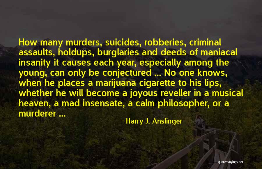 Criminal Insanity Quotes By Harry J. Anslinger