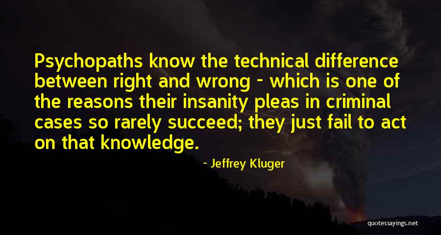 Criminal Insanity Quotes By Jeffrey Kluger