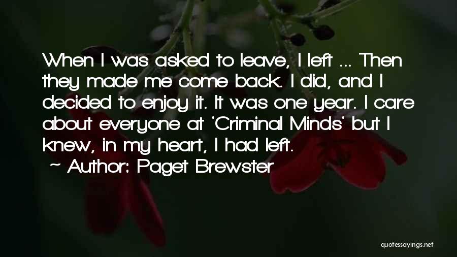 Criminal Minds And Quotes By Paget Brewster