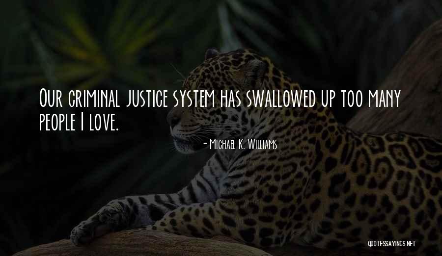 Criminals Justice Quotes By Michael K. Williams