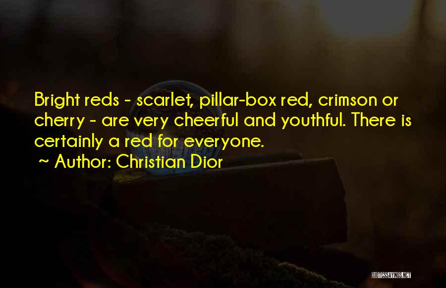 Crimson Red Quotes By Christian Dior