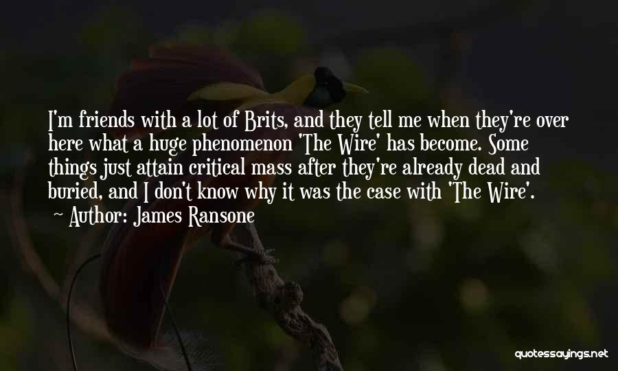 Critical Friends Quotes By James Ransone