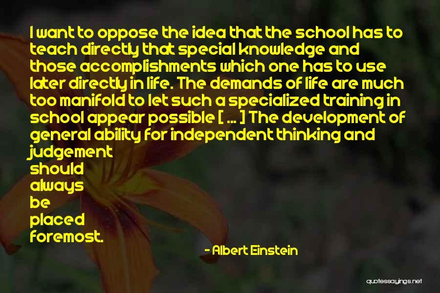 Critical Thinking And Education Quotes By Albert Einstein