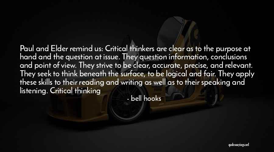 Critical Thinking Skills Quotes By Bell Hooks Critical Thinking Skills Quotes By Bell Hooks