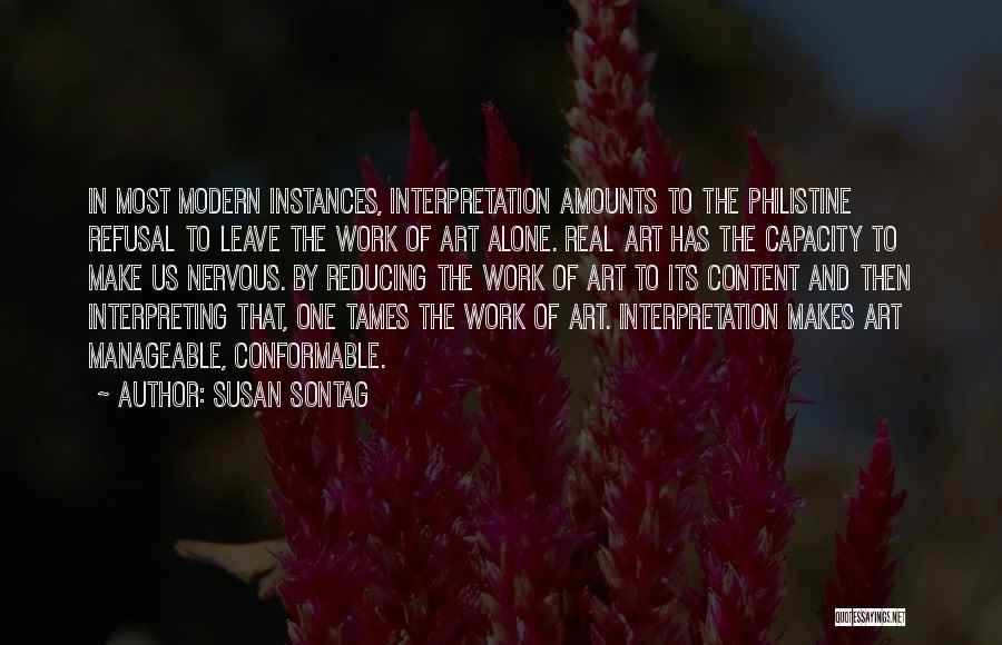 Criticism In Art Quotes By Susan Sontag