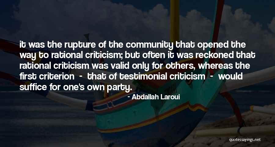 Criticism Of Others Quotes By Abdallah Laroui Criticism Of Others Quotes By Abdallah Laroui