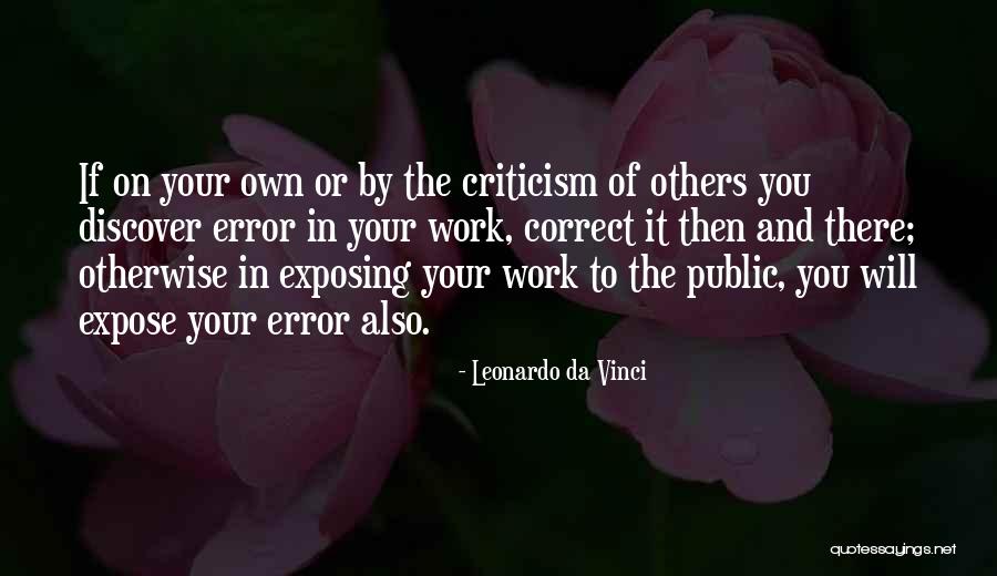 Criticism Of Others Quotes By Leonardo Da Vinci Criticism Of Others Quotes By Leonardo Da Vinci