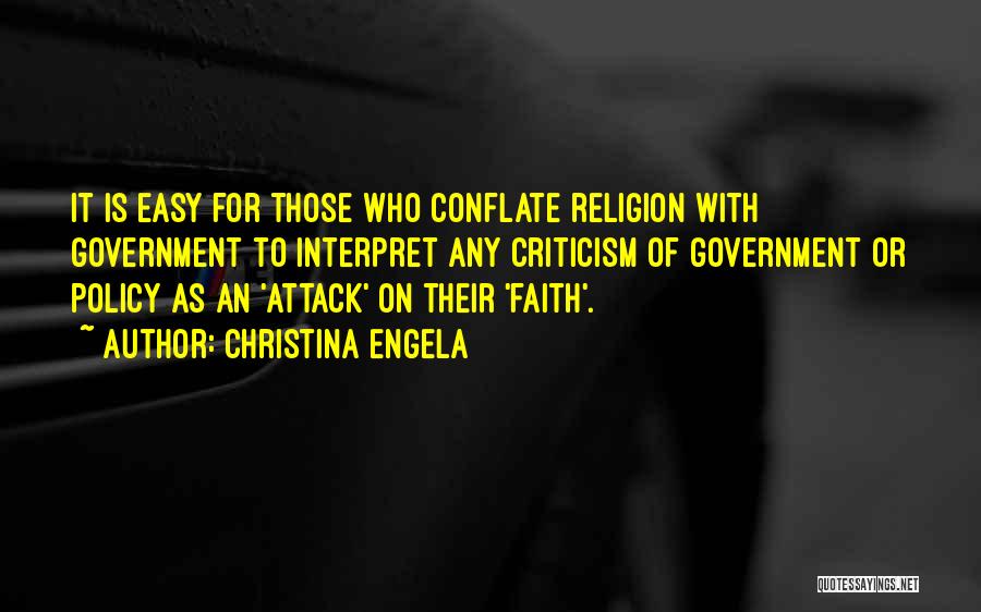 Criticism Of Religion Quotes By Christina Engela