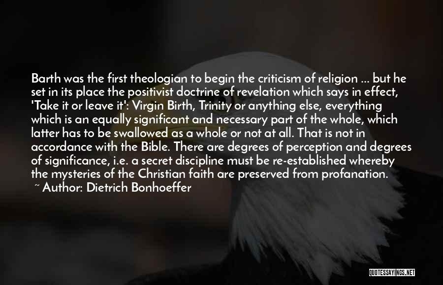 Criticism Of Religion Quotes By Dietrich Bonhoeffer