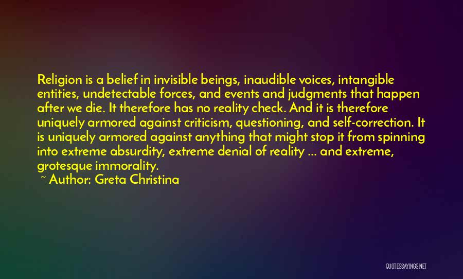 Criticism Of Religion Quotes By Greta Christina