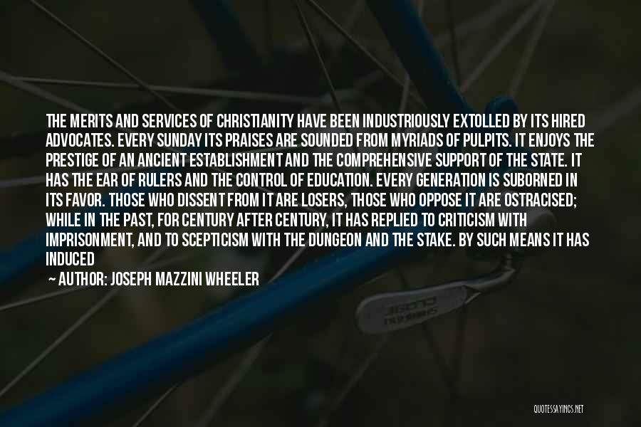 Criticism Of Religion Quotes By Joseph Mazzini Wheeler