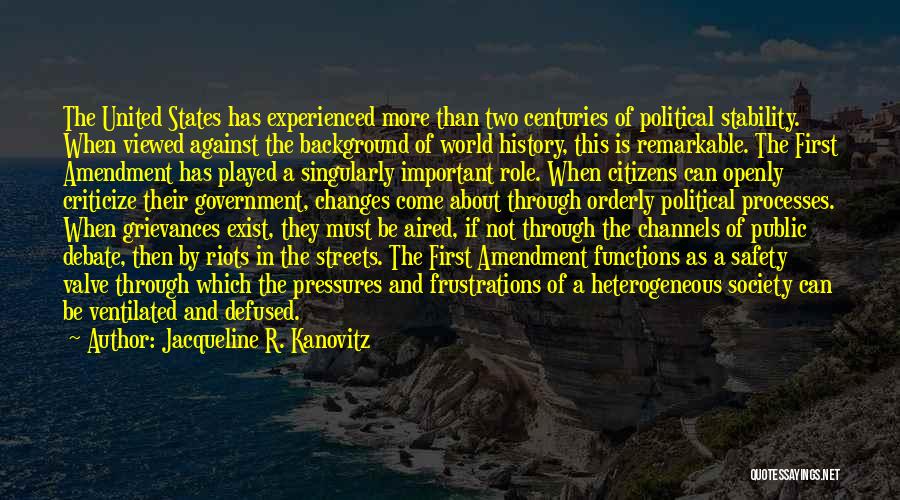 Criticize Government Quotes By Jacqueline R. Kanovitz