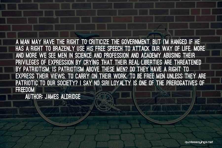 Criticize Government Quotes By James Aldridge
