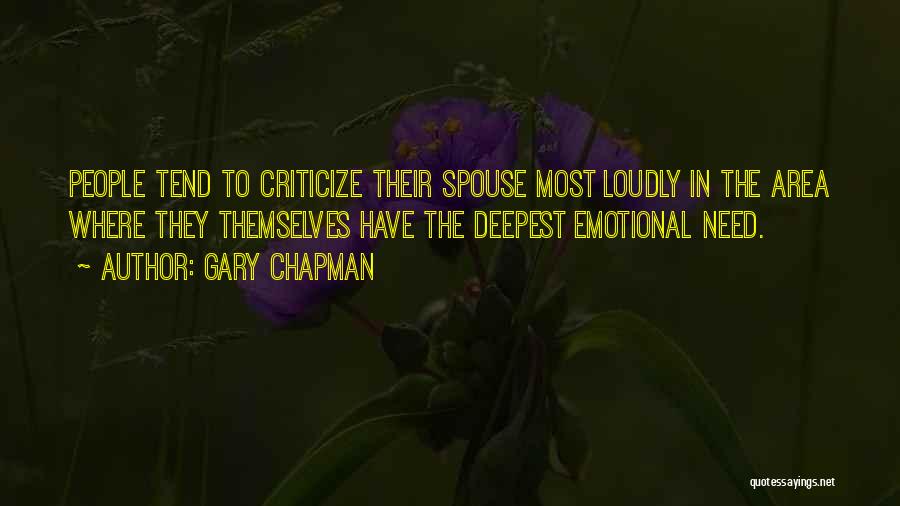 Criticize Love Quotes By Gary Chapman