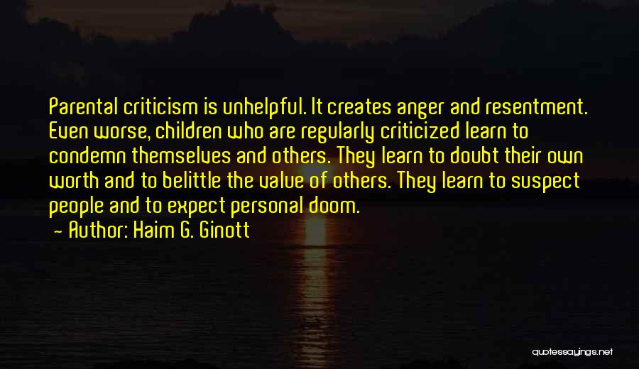 Criticized Quotes By Haim G. Ginott