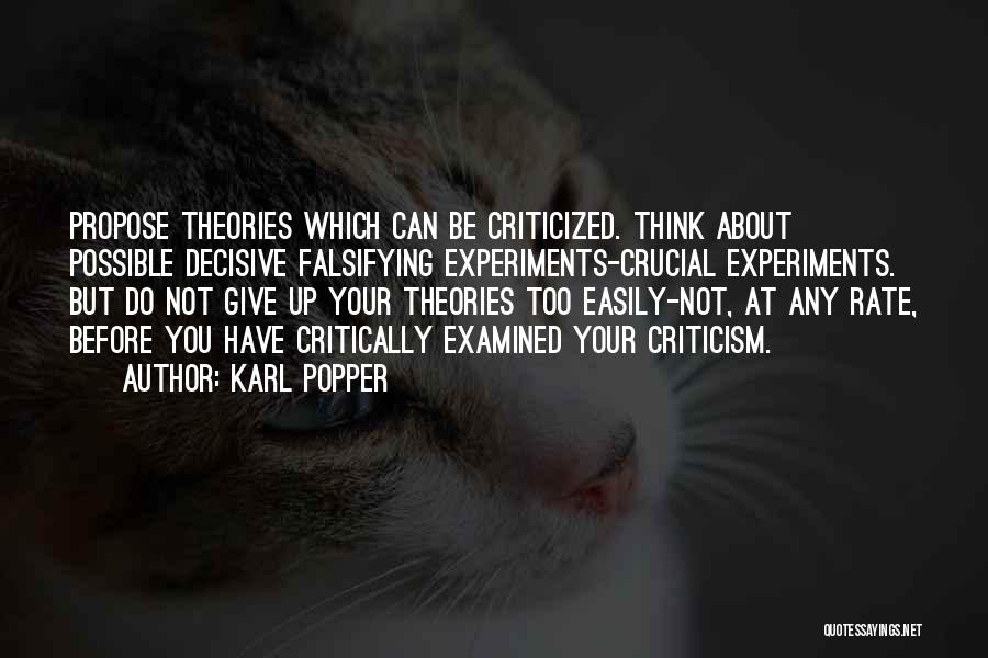 Criticized Quotes By Karl Popper