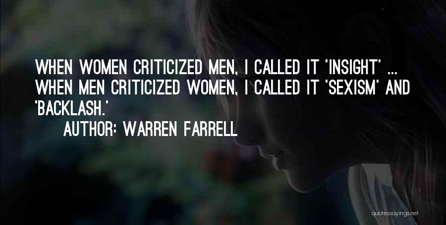 Criticized Quotes By Warren Farrell