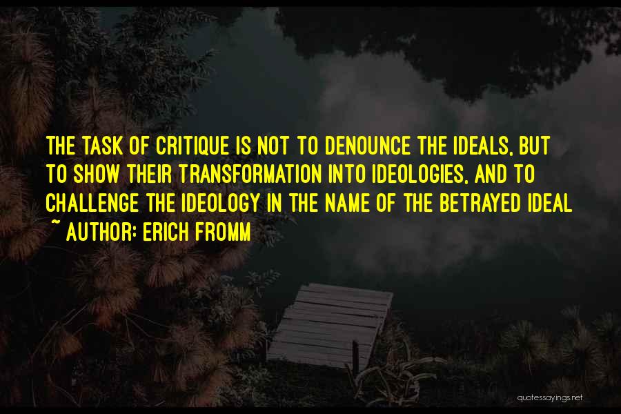 Critique Quotes By Erich Fromm